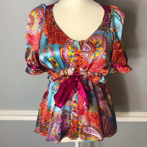 Beautiful Jaloux Silk Top - Picture 1 of 8